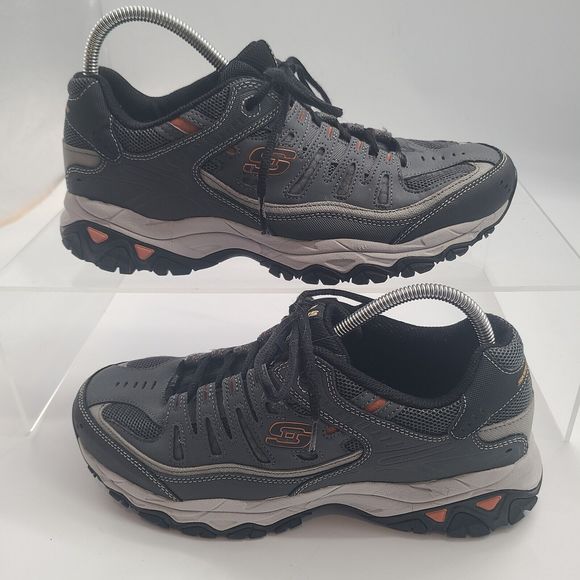 Skechers Mens After Burn Memory Fit 50125 Gray Casual Shoes Sneakers‎ US Size 11